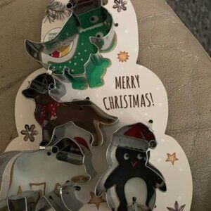 Birkmann Christmas Cookie Cutters a  Dog a Dinosaur a Penguin and a Polar Bear